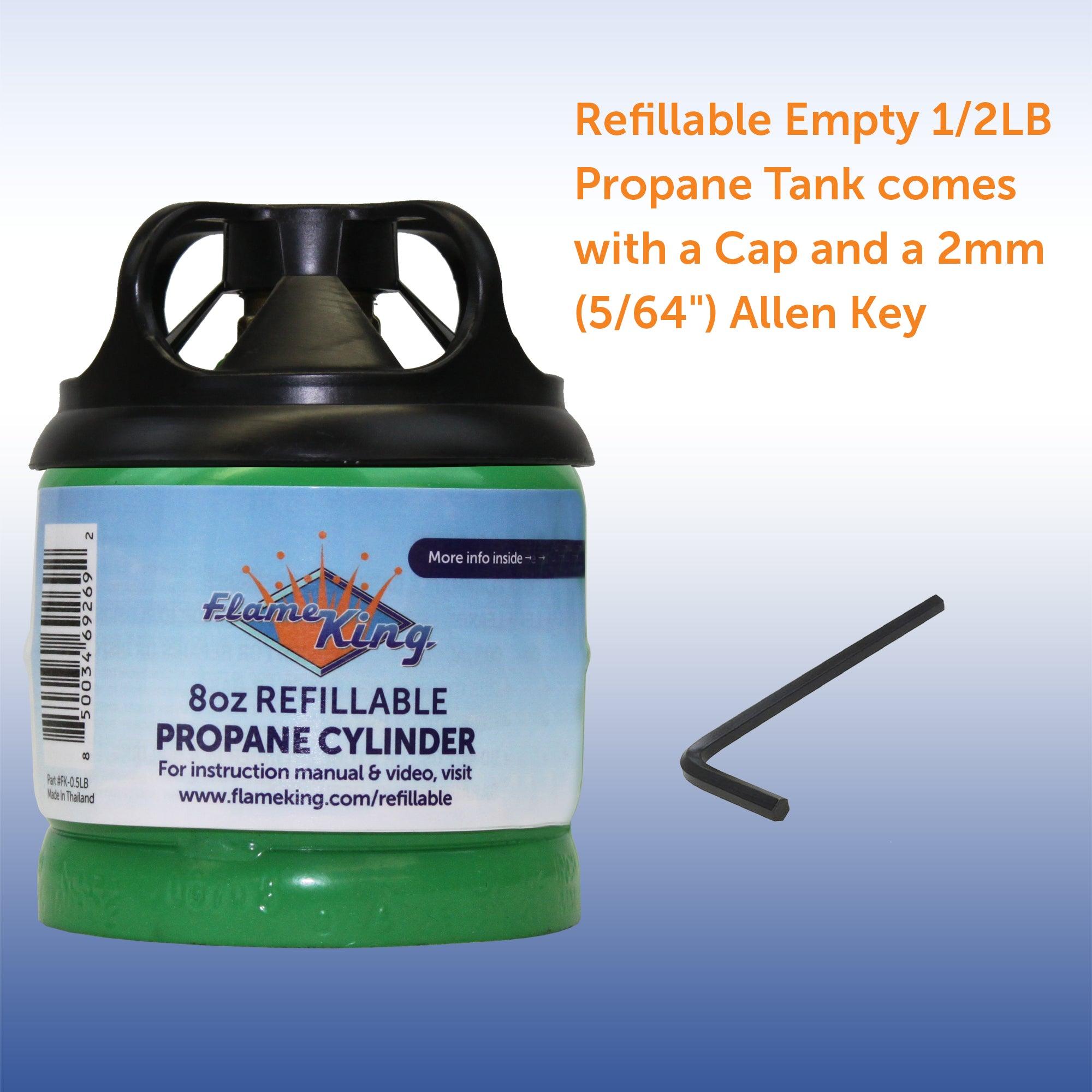 Flame King Eco Friendly Sustainable 8oz 1/2lb Refillable Propane Tank LP Cylinder - We The Collective