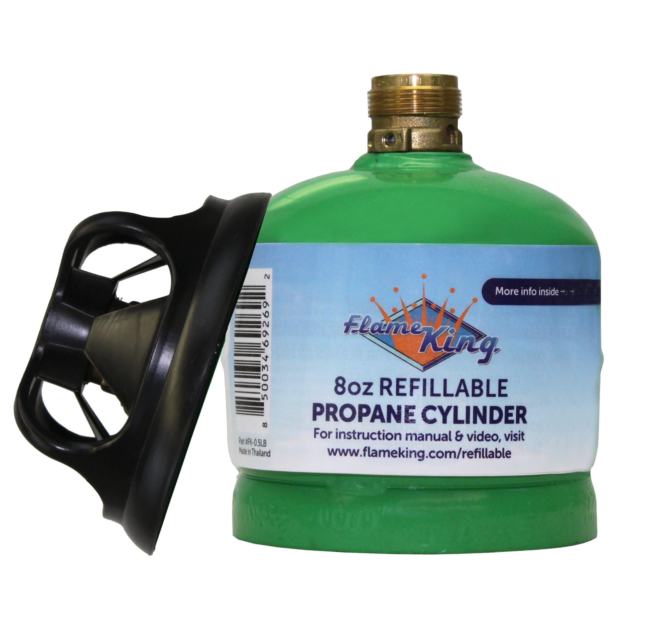 Flame King Eco Friendly Sustainable 8oz 1/2lb Refillable Propane Tank LP Cylinder - We The Collective