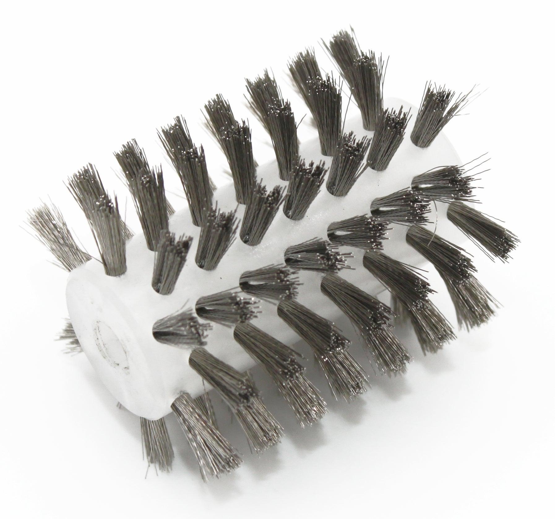 Flame King electric BBQ grill brush replacement head with durable bristles for effective cleaning of grill surfaces.