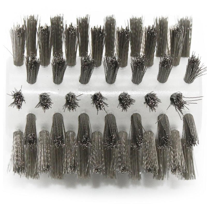 Flame King electric BBQ grill brush replacement head with durable bristles for effective cleaning of grill surfaces.