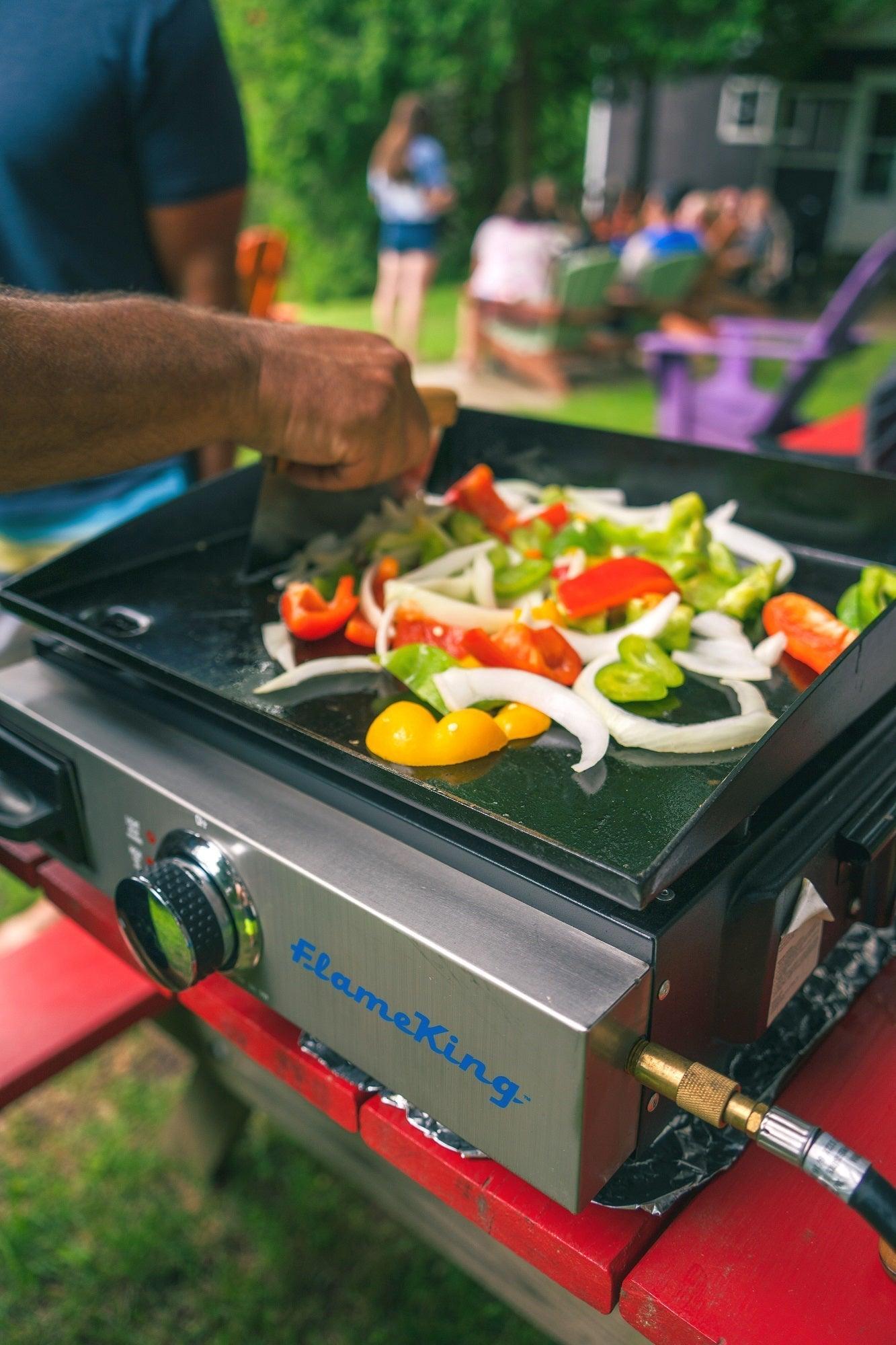 Flame King Flat Top Portable Propane Cast Iron Grill Griddle - OVERLANDERS Outfitter
