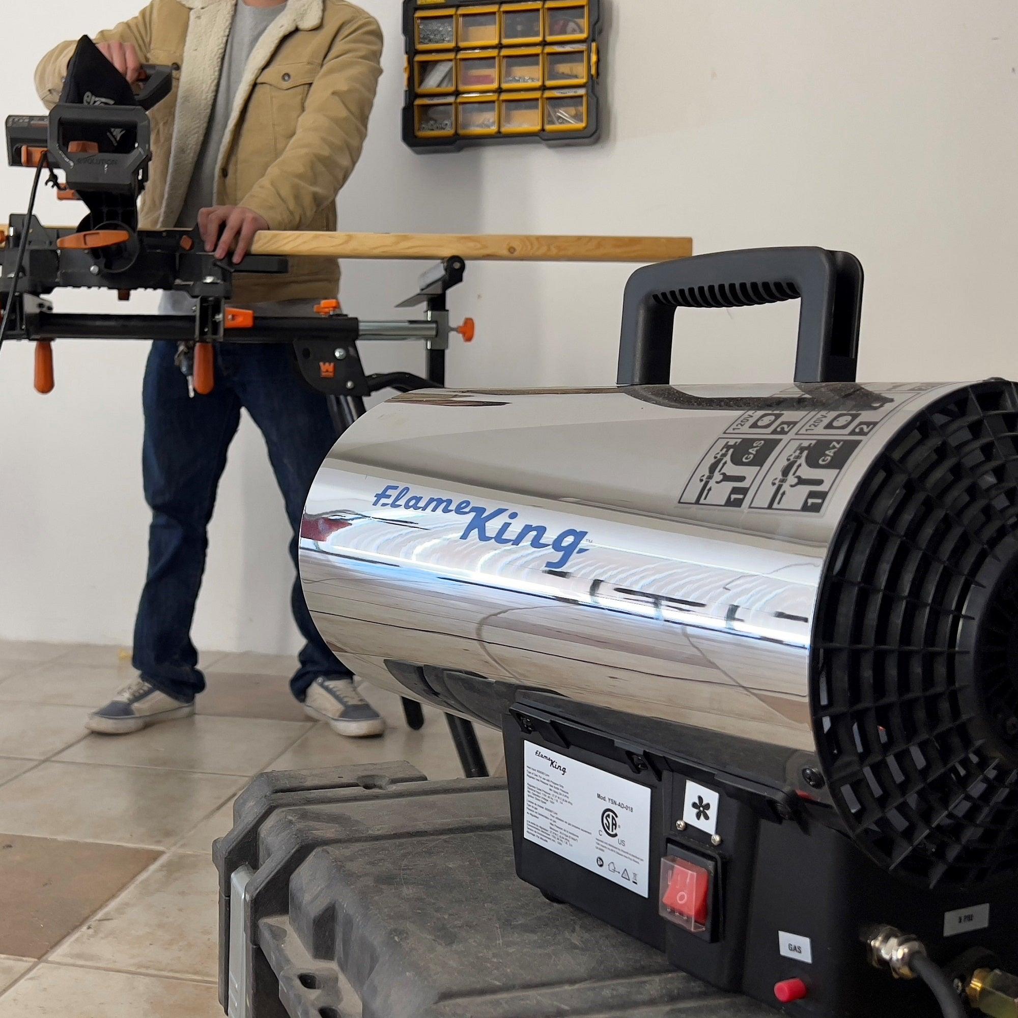 Flame King Forced Air Heater Portable Propane Tank Outdoor 60,000 BTU - We The Collective