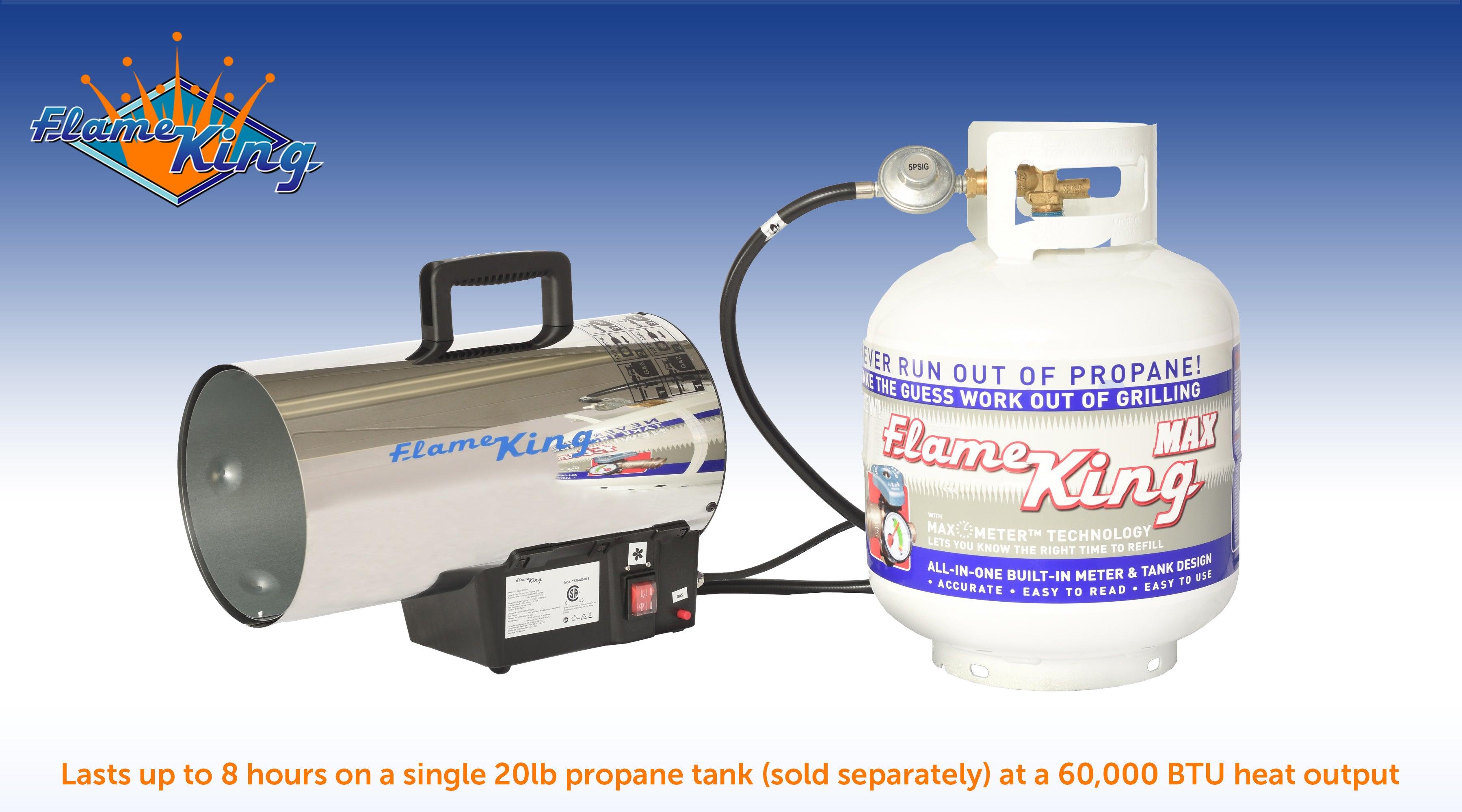 Flame King Forced Air Heater Portable Propane Tank Outdoor 60,000 BTU - We The Collective