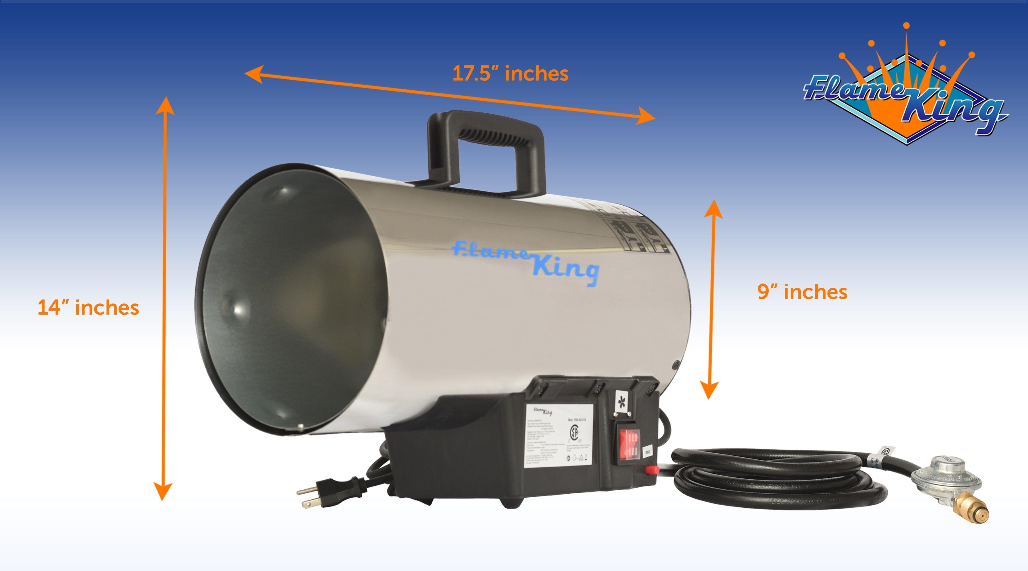 Flame King Forced Air Heater Portable Propane Tank Outdoor 60,000 BTU - We The Collective