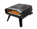 Flame King 12-inch portable propane pizza oven with stone, designed for outdoor grilling and cooking delicious pizzas.