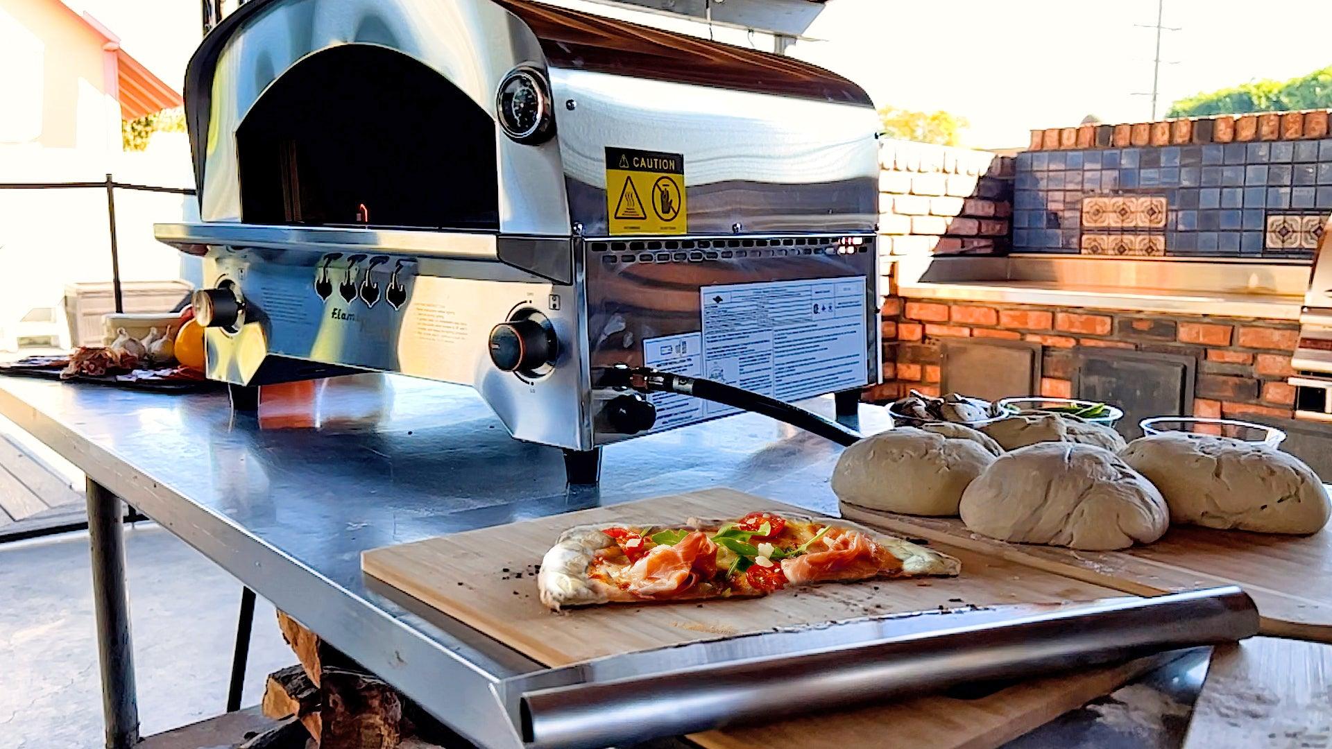 Flame King Outdoor Portable Stainless Steel Propane Pizza Oven Gas With Stone - We The Collective