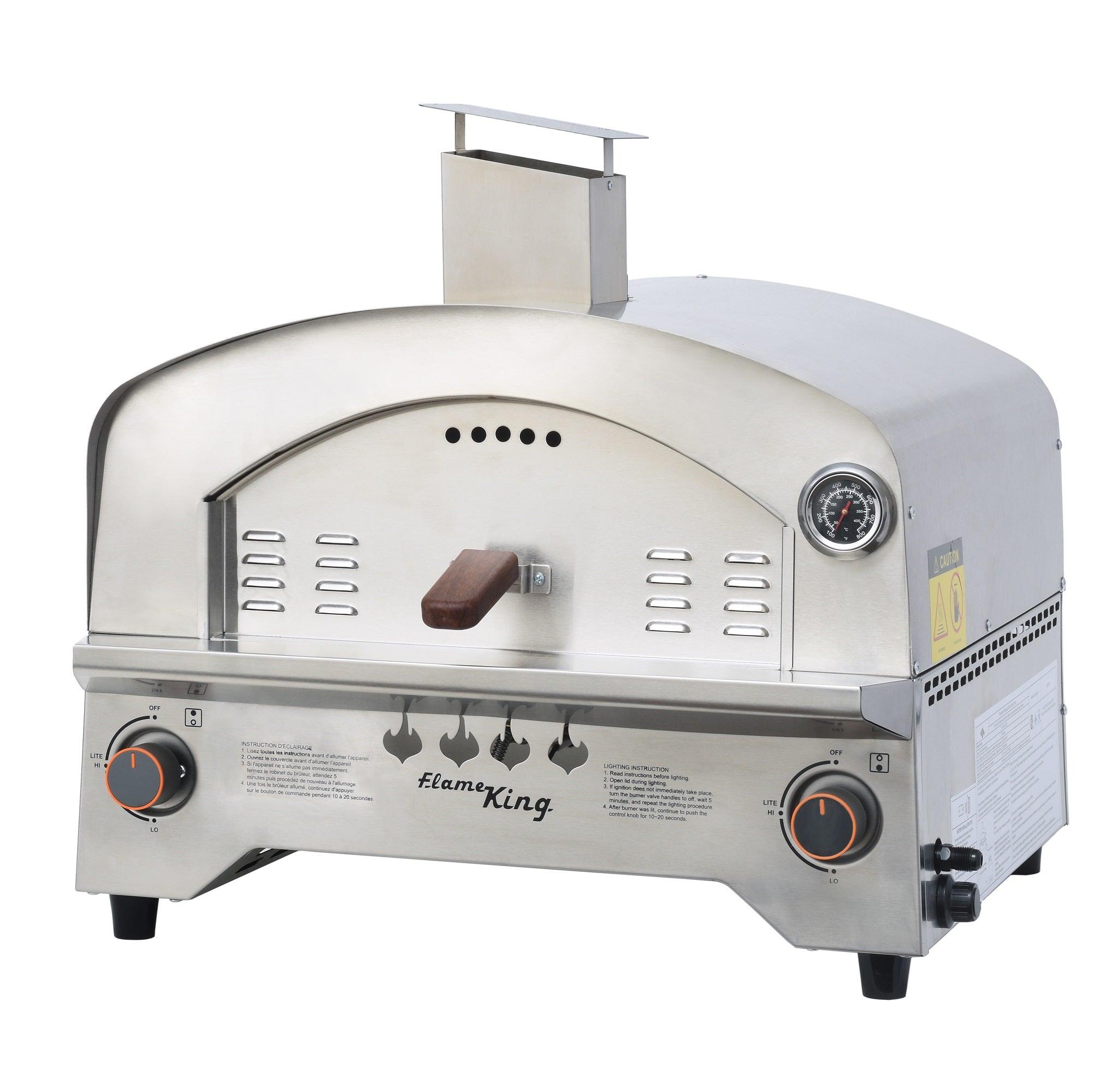 Flame King Outdoor Portable Stainless Steel Propane Pizza Oven Gas With Stone - We The Collective