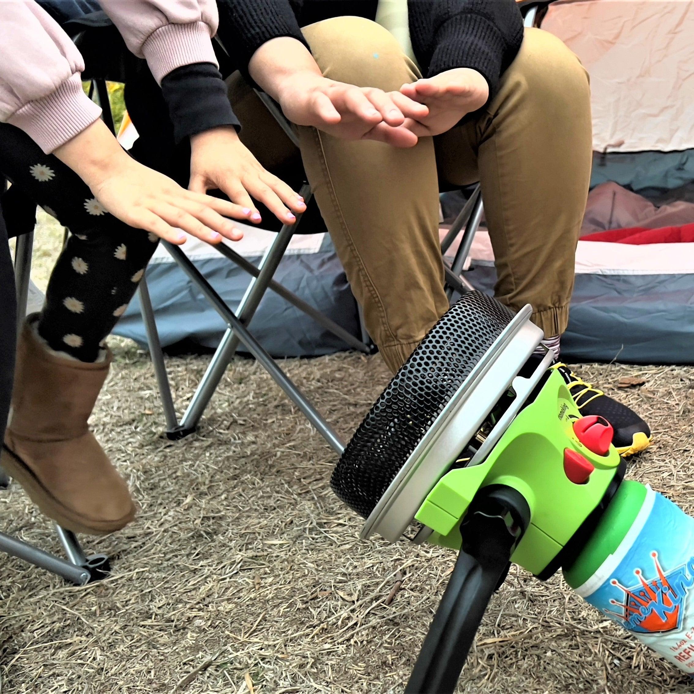 Flame King portable propane outdoor heater with piezo electric start, ideal for camping and outdoor heating.