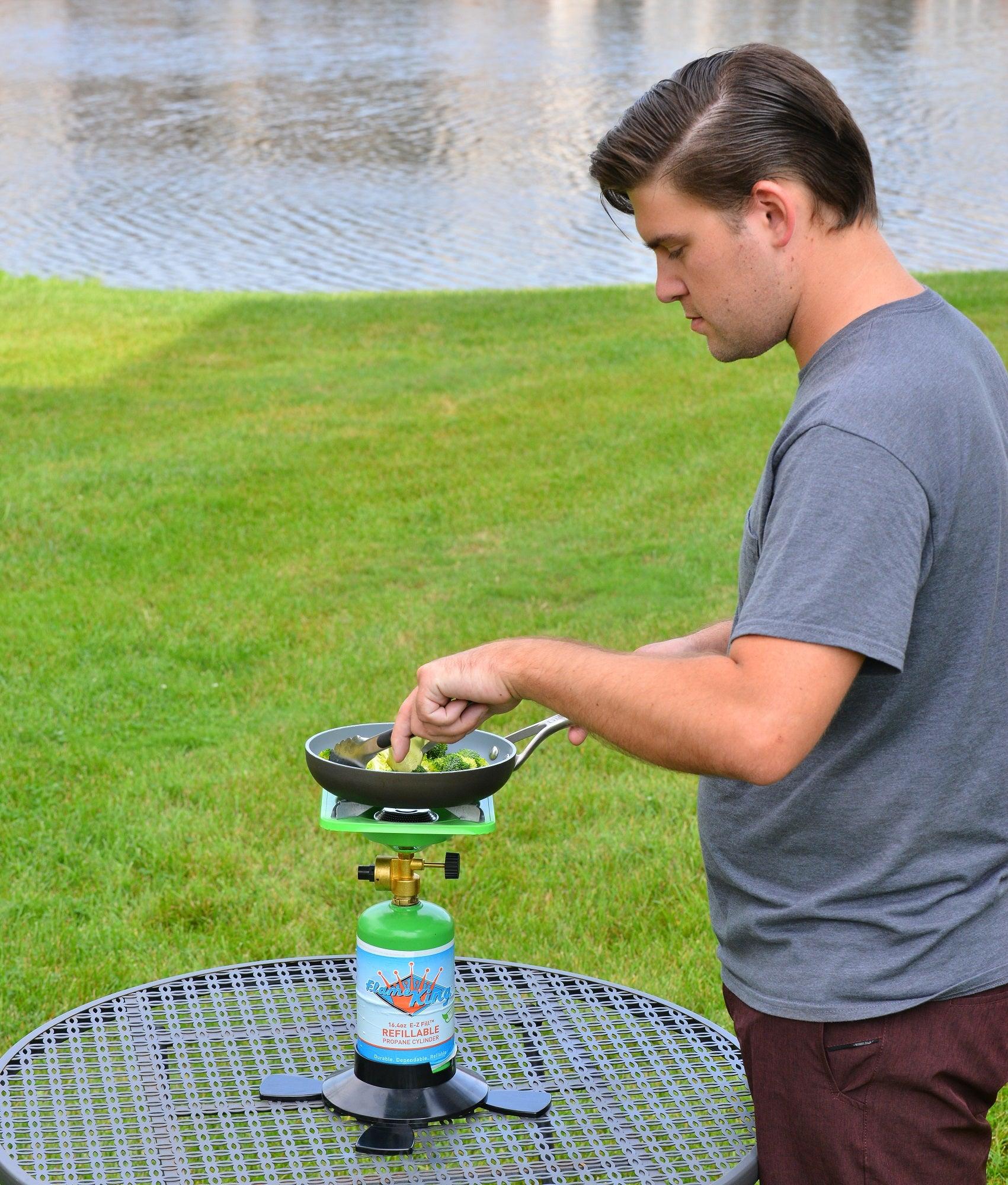 Flame King Portable Single Burner Cooker with 1 Lb Base Camping - We The Collective