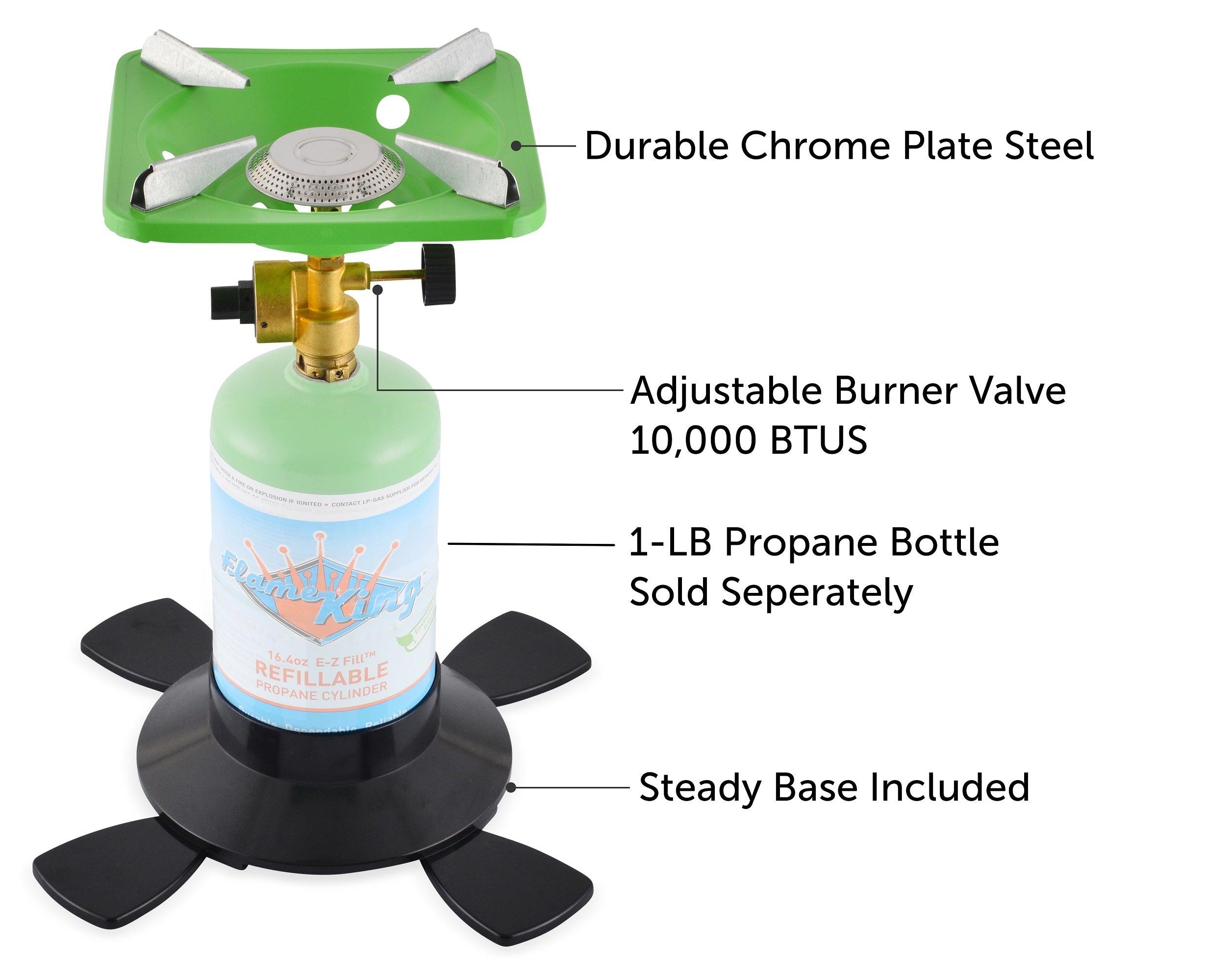 Flame King Portable Single Burner Cooker with 1 Lb Base Camping - We The Collective