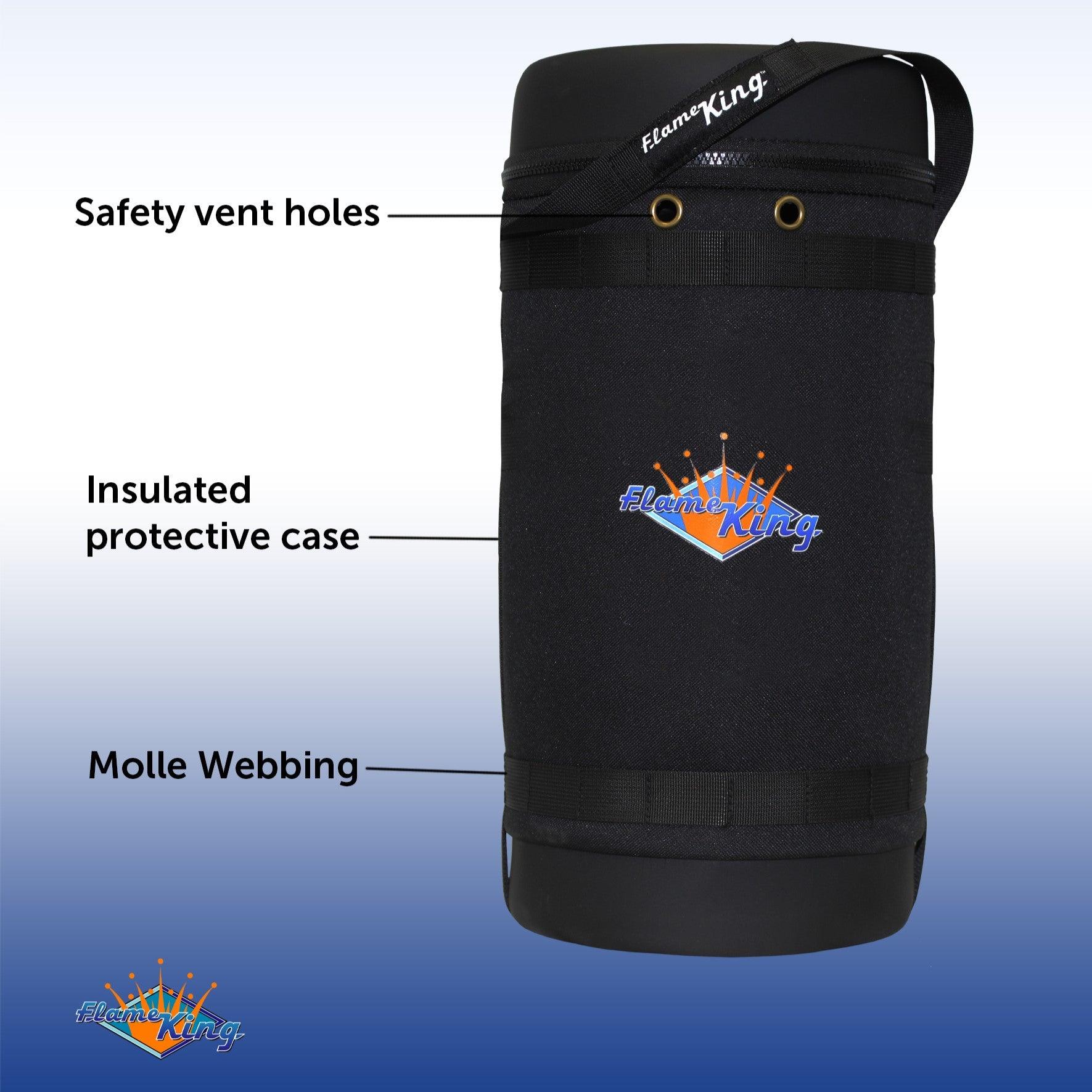 Flame King Propane Gas Hauler for 10lb Propane Tank Insulated Protective Carry Case - We The Collective