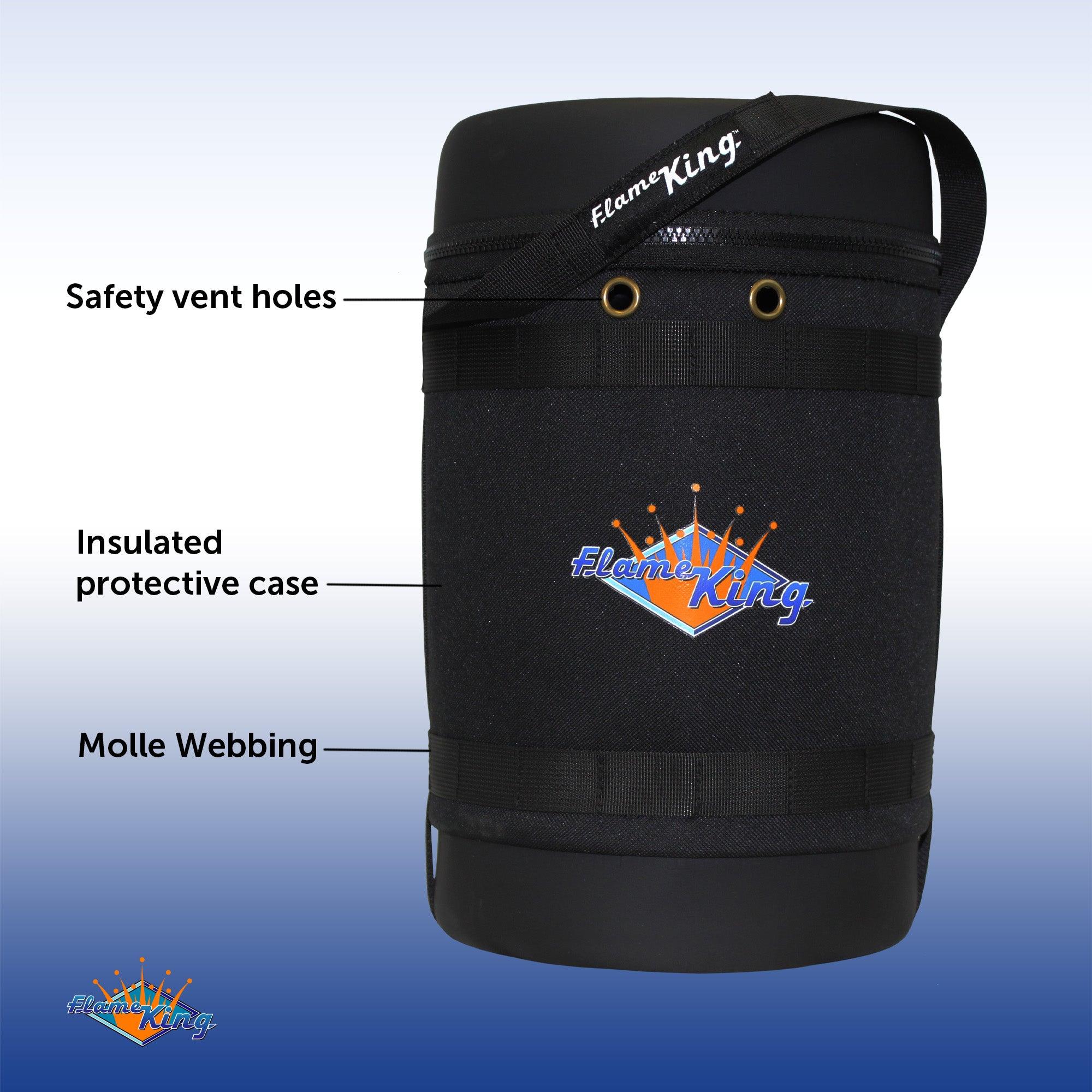 Flame King Propane Gas Hauler for 5lb Propane Tank Insulated Protective Carry Case - We The Collective