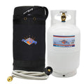 Flame King Propane Gas Hauler Kit 10lb Propane Tank, Adapter Hose and Insulated Protective Carry Case - We The Collective
