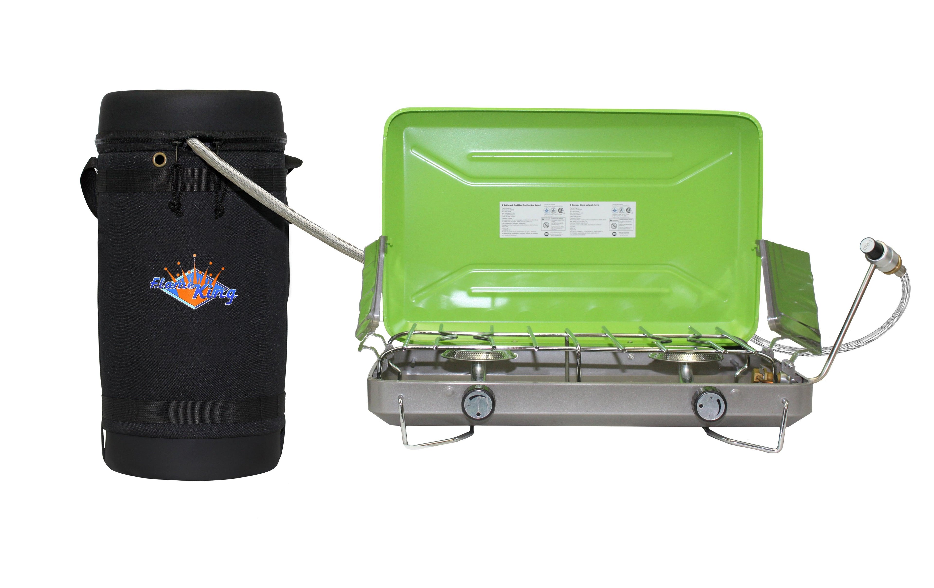 Flame King Propane Gas Hauler Kit 10lb Propane Tank, Adapter Hose and Insulated Protective Carry Case - We The Collective