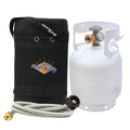 Flame King Propane Gas Hauler Kit 5lb Gauge Propane Tank, Adapter Hose and Insulated Protective Carry Case - We The Collective