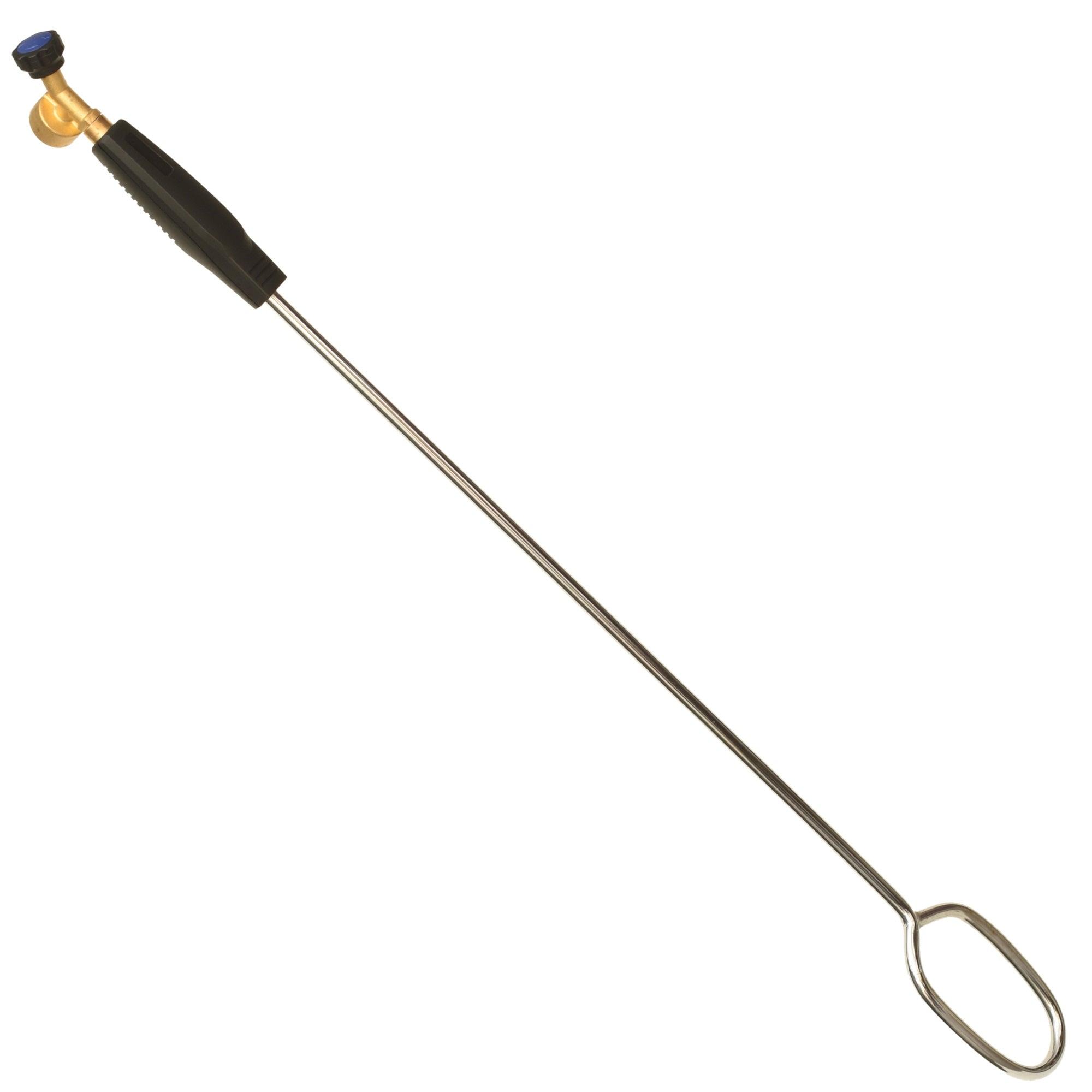 Flame King propane log lighter starter for 1lb propane tanks, used for outdoor wood burning and fireplace lighting.