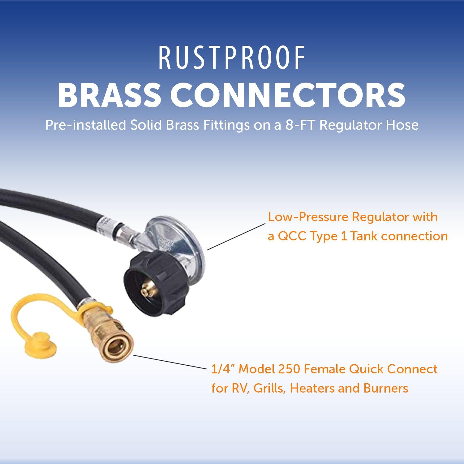 Flame King Propane Regulator Hose with Quick Connect – 6 feet - We The Collective