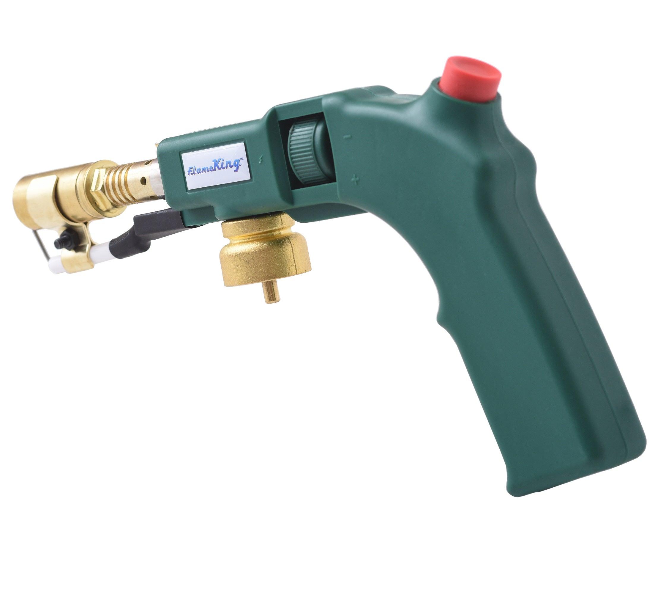 Flame King High Intensity Propane Searing Torch with electric start and comfort handle, used for grilling and culinary searing.