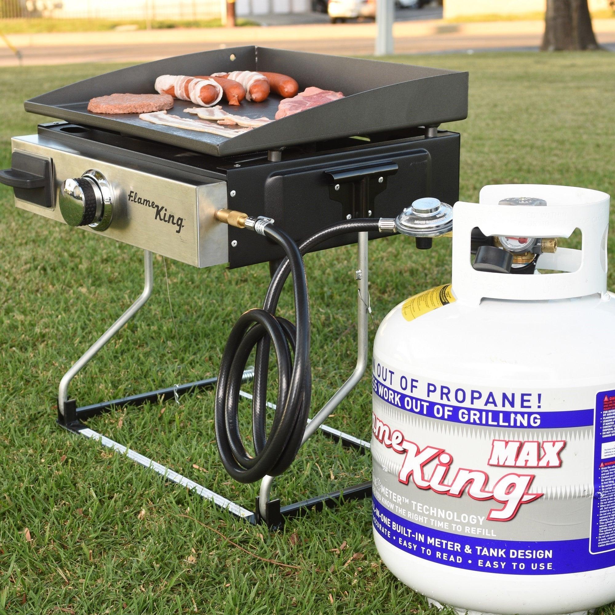 Flame King Regulator Hose Adapter Connect to 20Lb Tank for 17 and 22 inch Tabletop Grill Griddle, 6 Feet - We The Collective