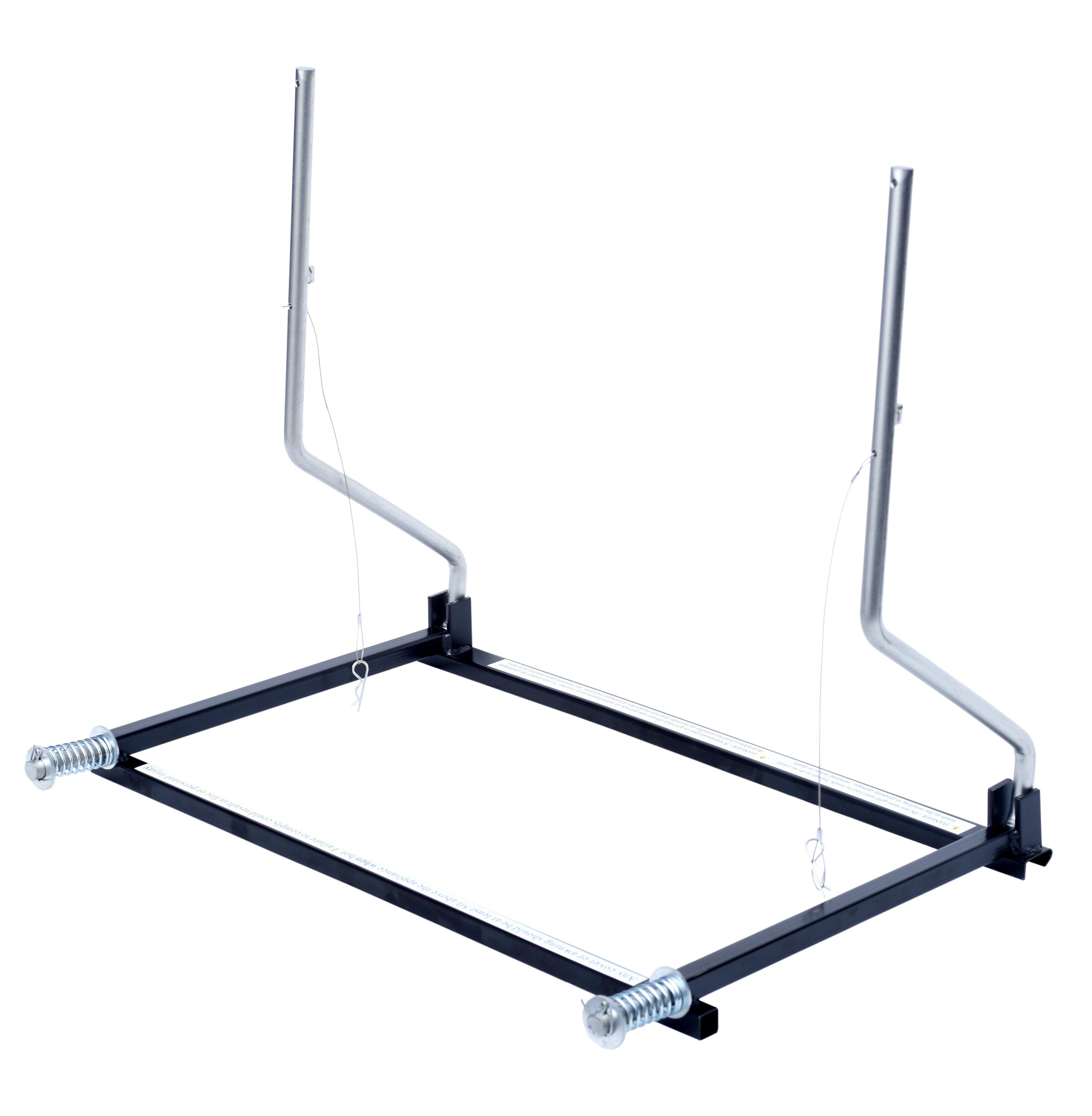 Flame King RV camper trailer mounting rack designed for Flame King propane portable grill or griddle installation.