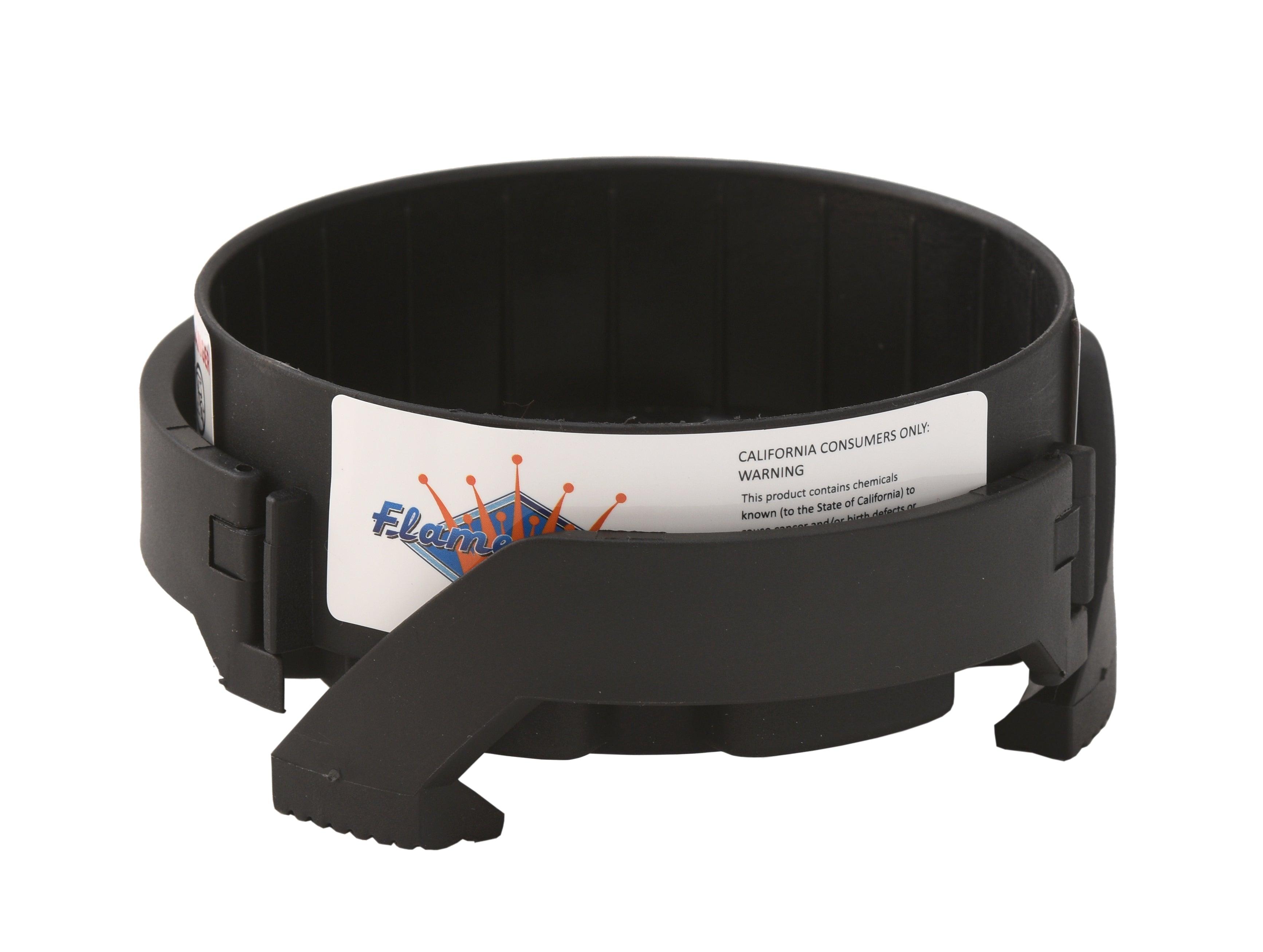 Flame King Spider Base for 1lb Propane Cylinder, sturdy design for camping use, showing base and propane cylinder setup.