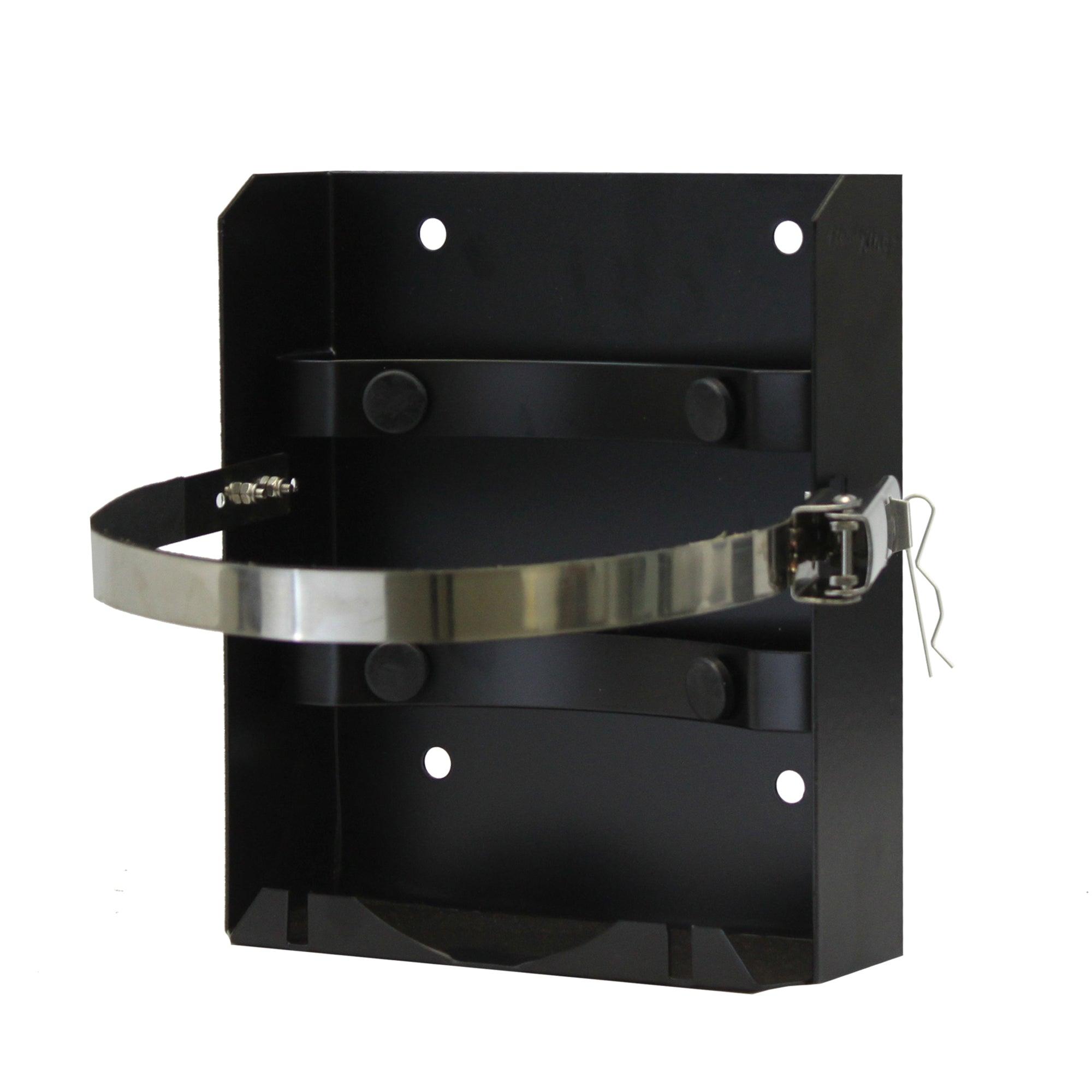 Flame King T-Racks propane tank mounting brackets for secure installation in campervans and overland vehicles.