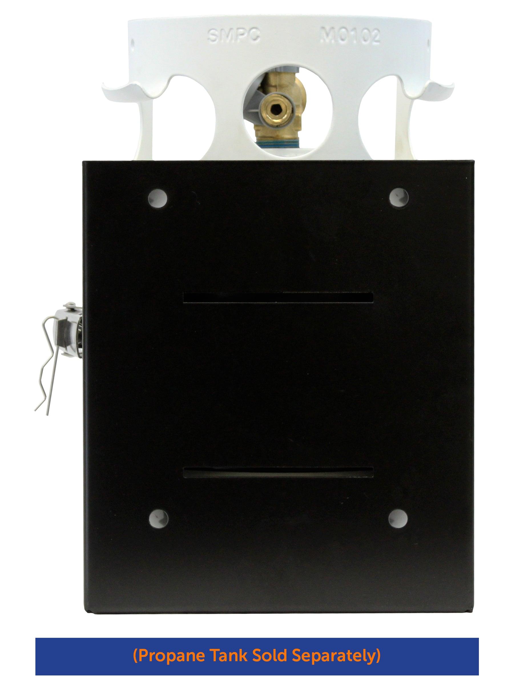Flame King T-Racks propane tank mounting brackets for securely fastening 5lb tanks on campervans and overland vehicles.