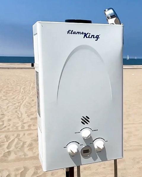 Flame King Tankless Outdoor Portable Camping Hot Shower Propane Gas 10L 2.64GPM Water Heater 68,000 BTU - We The Collective