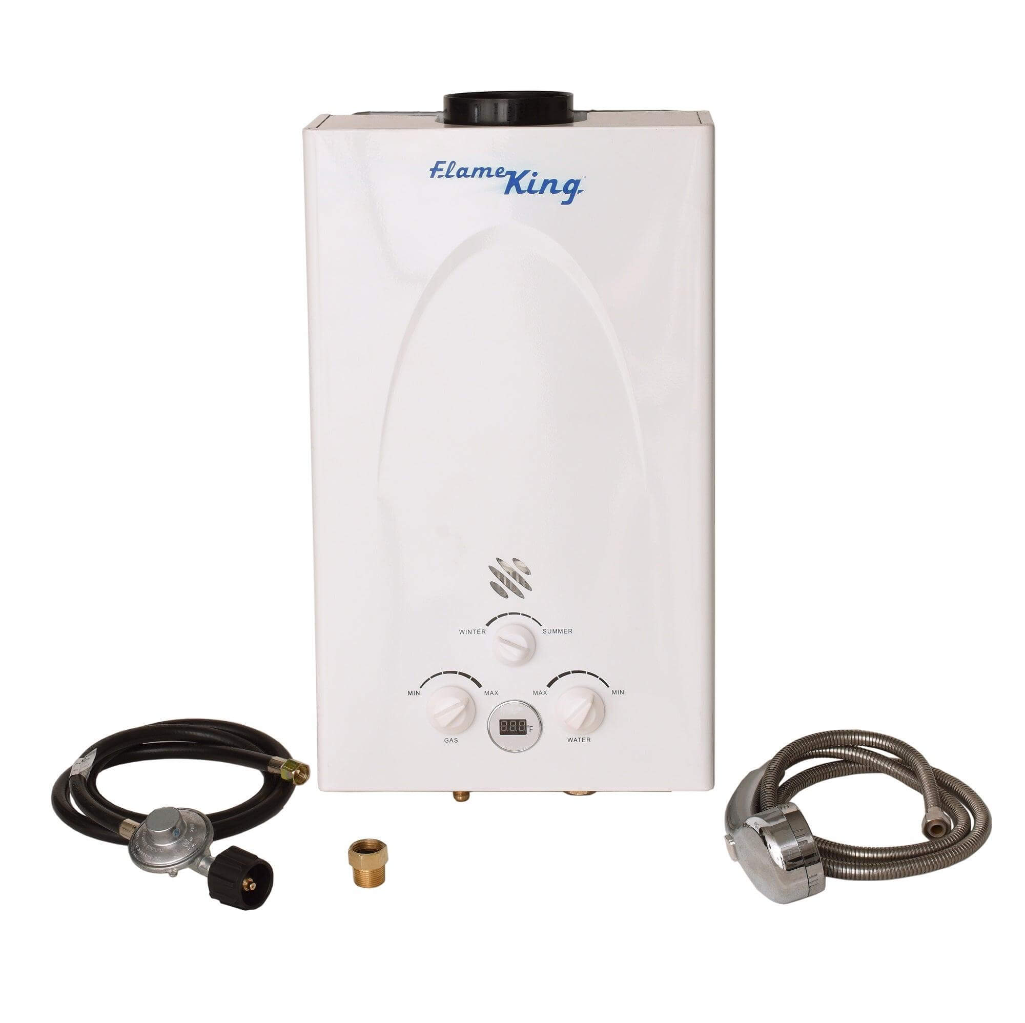 Flame King Tankless Outdoor Portable Camping Hot Shower Propane Gas 10L 2.64GPM Water Heater 68,000 BTU - We The Collective