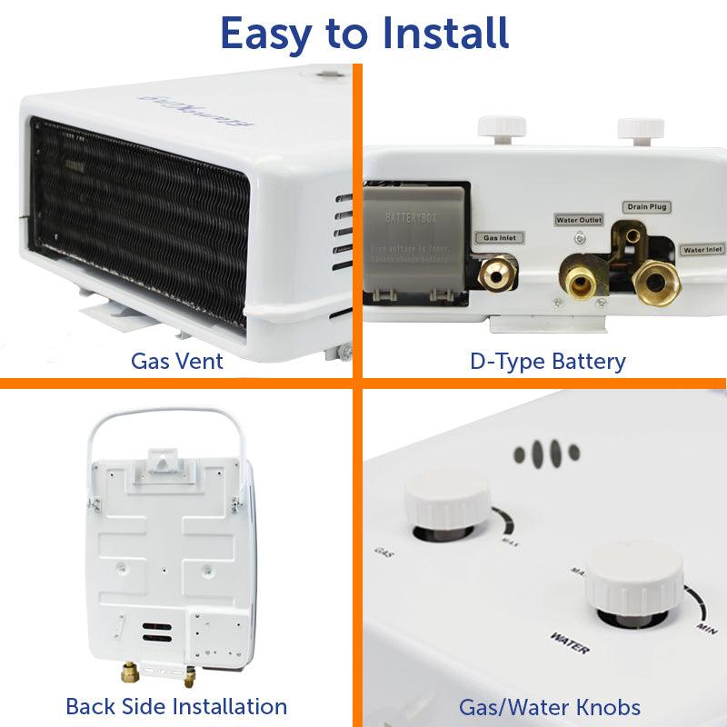 Flame King Tankless Outdoor Portable Camping Hot Shower Propane Gas 5L 1.32GPM Water Heater 34,000 BTU - We The Collective