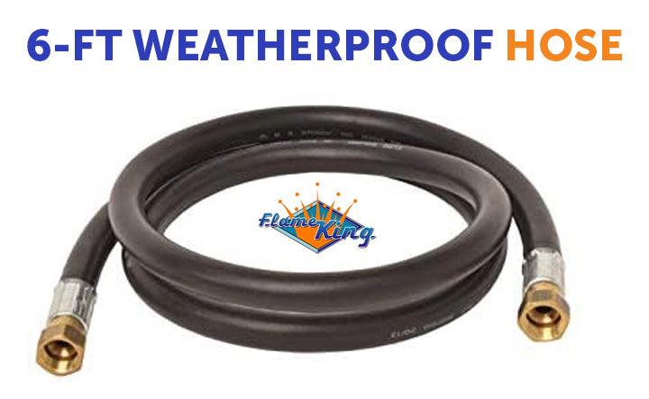Flame King Thermo Rubber RV Slide Out Hose Assembly, 72 Inch, 3/8 Inch ID, Female to Female - We The Collective