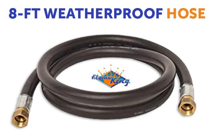 Flame King Thermo Rubber RV Slide Out Hose Assembly, 96 Inch, 3/8 Inch ID, Female to Female - We The Collective
