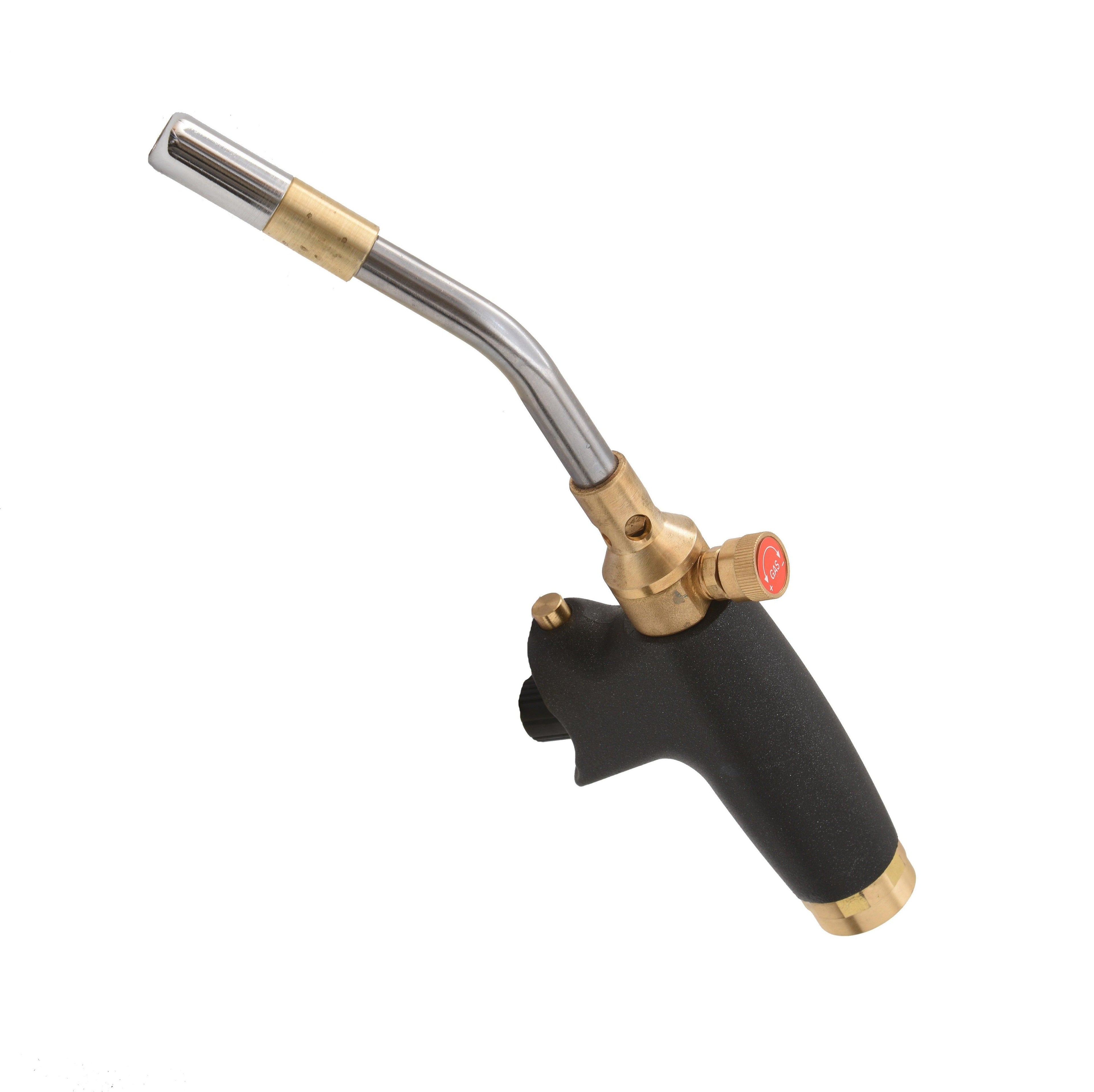 Flame King professional auto-ignition propane torch head with adjustable flame for welding and weed burning tasks.