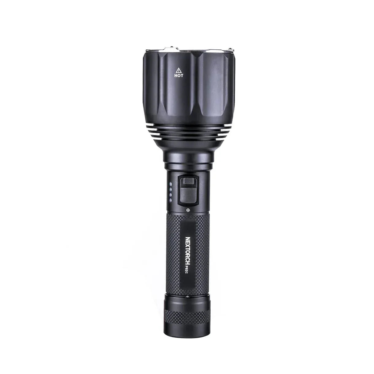 SFT2 Tactical P82C long-range flashlight mounted light emitting 2200 lumens in a dark environment.