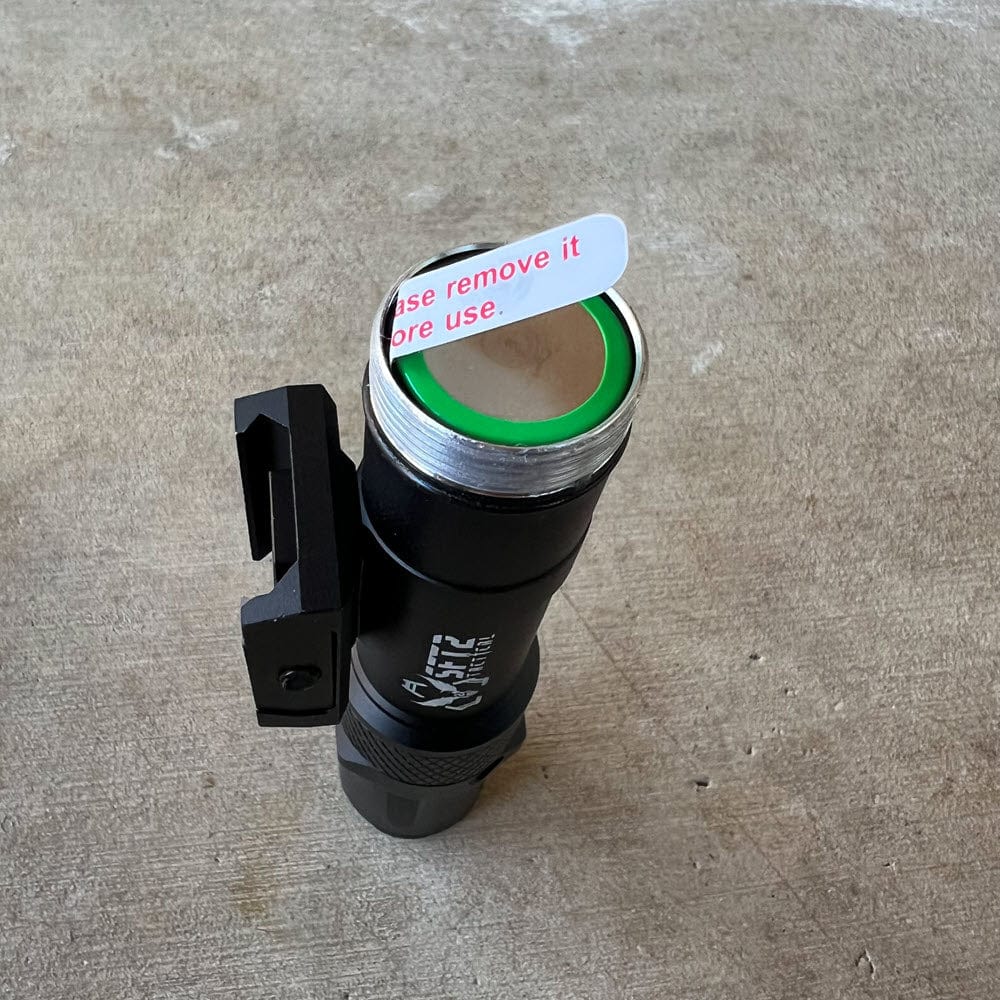 SFT2 Tactical RM19 Tac-Light mounted flashlight with adjustable beam, suitable for outdoor and tactical use.