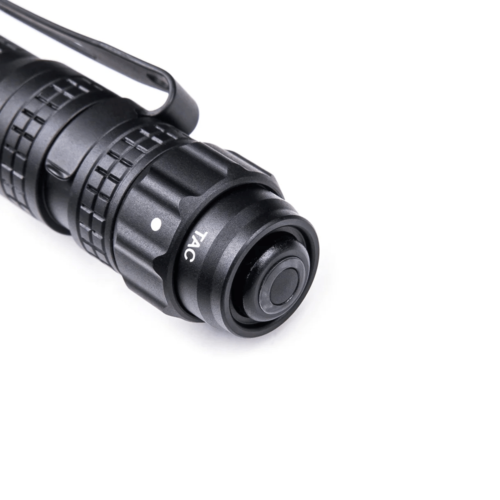 SFT2 Tactical TA22 tactical penlight with tri-mode settings, showcasing a sleek design and bright 850 lumen output.