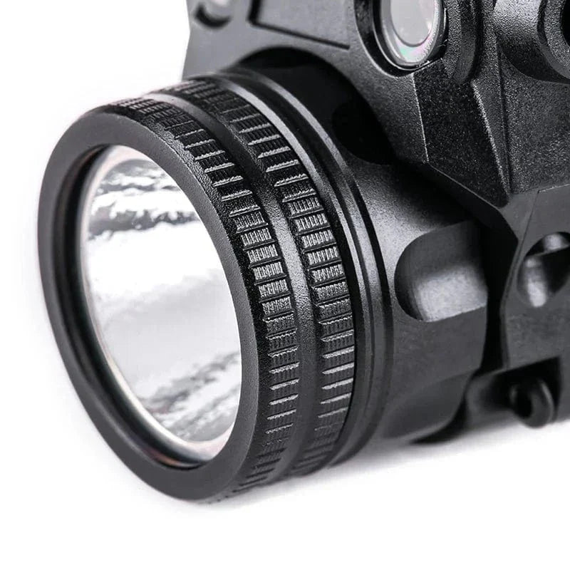 SFT2 Tactical WL30 3-in-1 flashlight showing multiple light settings and a compact design for versatile use.