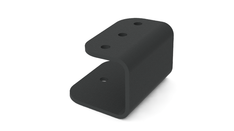 Pair of Ford Transit roof mounts by Lolo Racks, van overland accessories, shown mounted on vehicle roof for added cargo capacity.