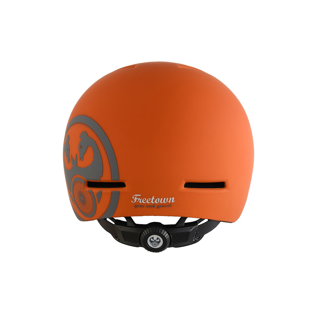 Orange ZEITBIKE FREETOWN BEAT multi-sport helmet with adjustable straps and ventilation for cycling, skateboarding, and more.