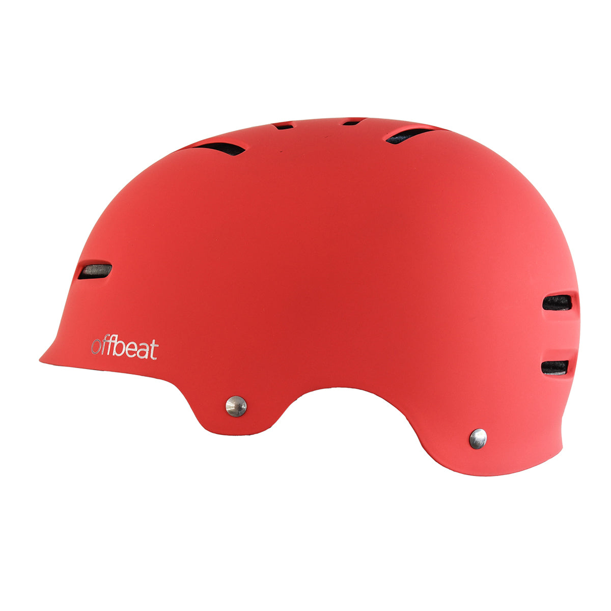 Red ZEITBIKE FREETOWN Offbeat multi-sport helmet with ventilation, adjustable straps, and aerodynamic design for active outdoor activities.