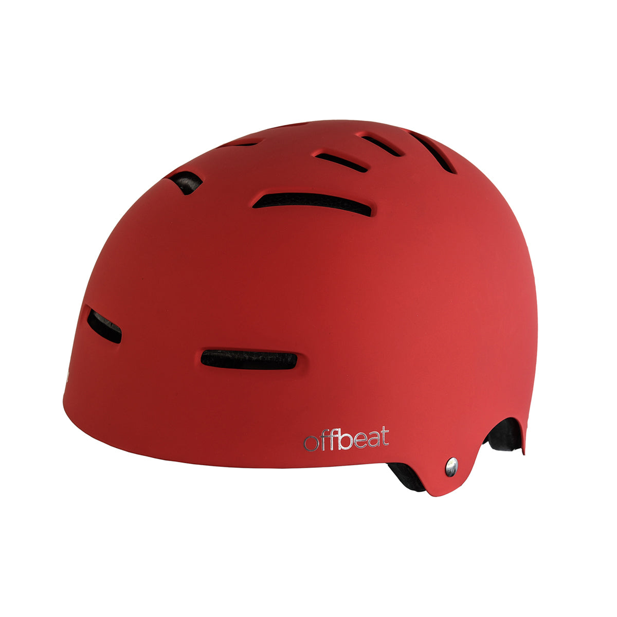 ZEITBIKE FREETOWN OFFBEAT multi-sport helmet in vibrant red with ventilation and adjustable straps for cycling and outdoor activities.