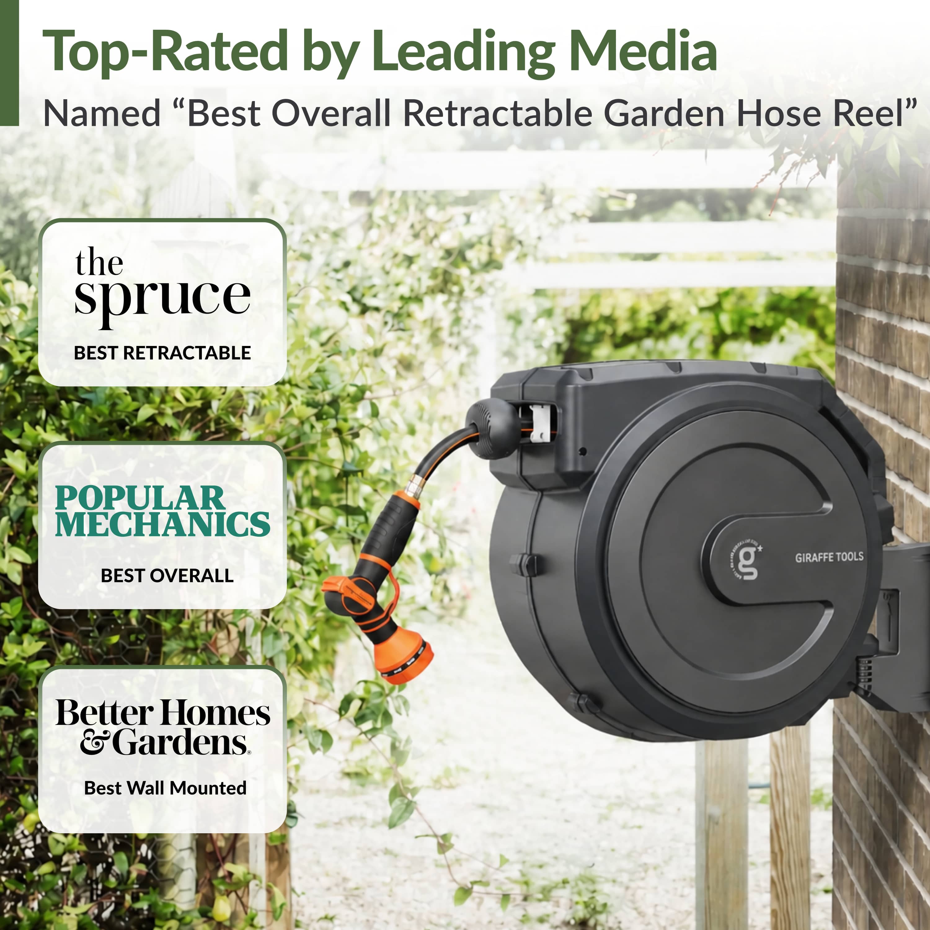 Retractable Garden Hose Reel-1/2in-130ft - OVERLANDERS Outfitter
