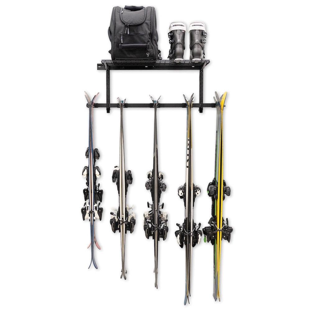 Solitude Ski Wire Shelf | Adjustable Wall Storage System | Holds 10 Pairs of Skis - OVERLANDERS Outfitter