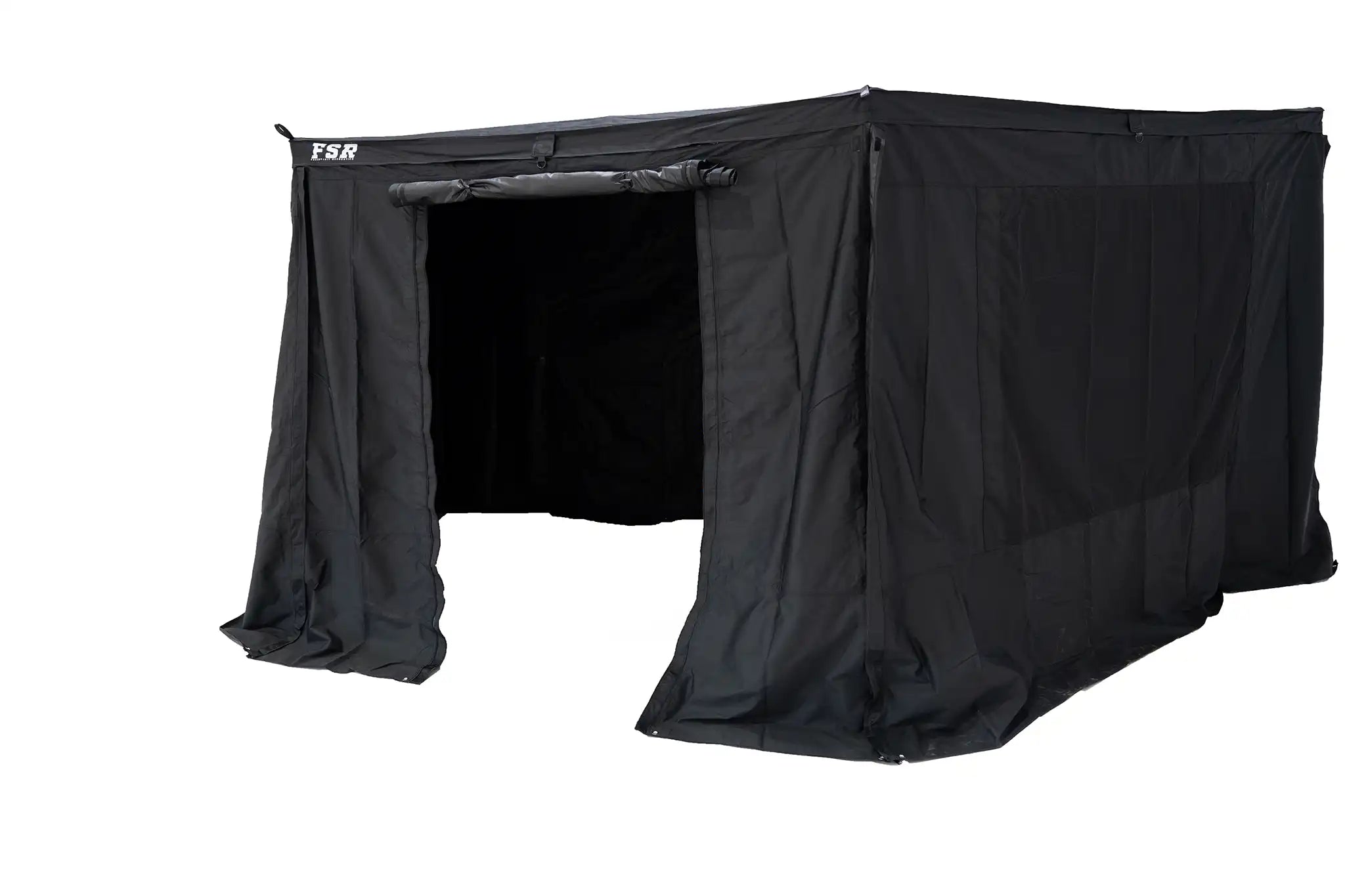 Freespirit Recreation 180 Awning Walls (V2) with an open door, showcasing the accessory's design and functionality.