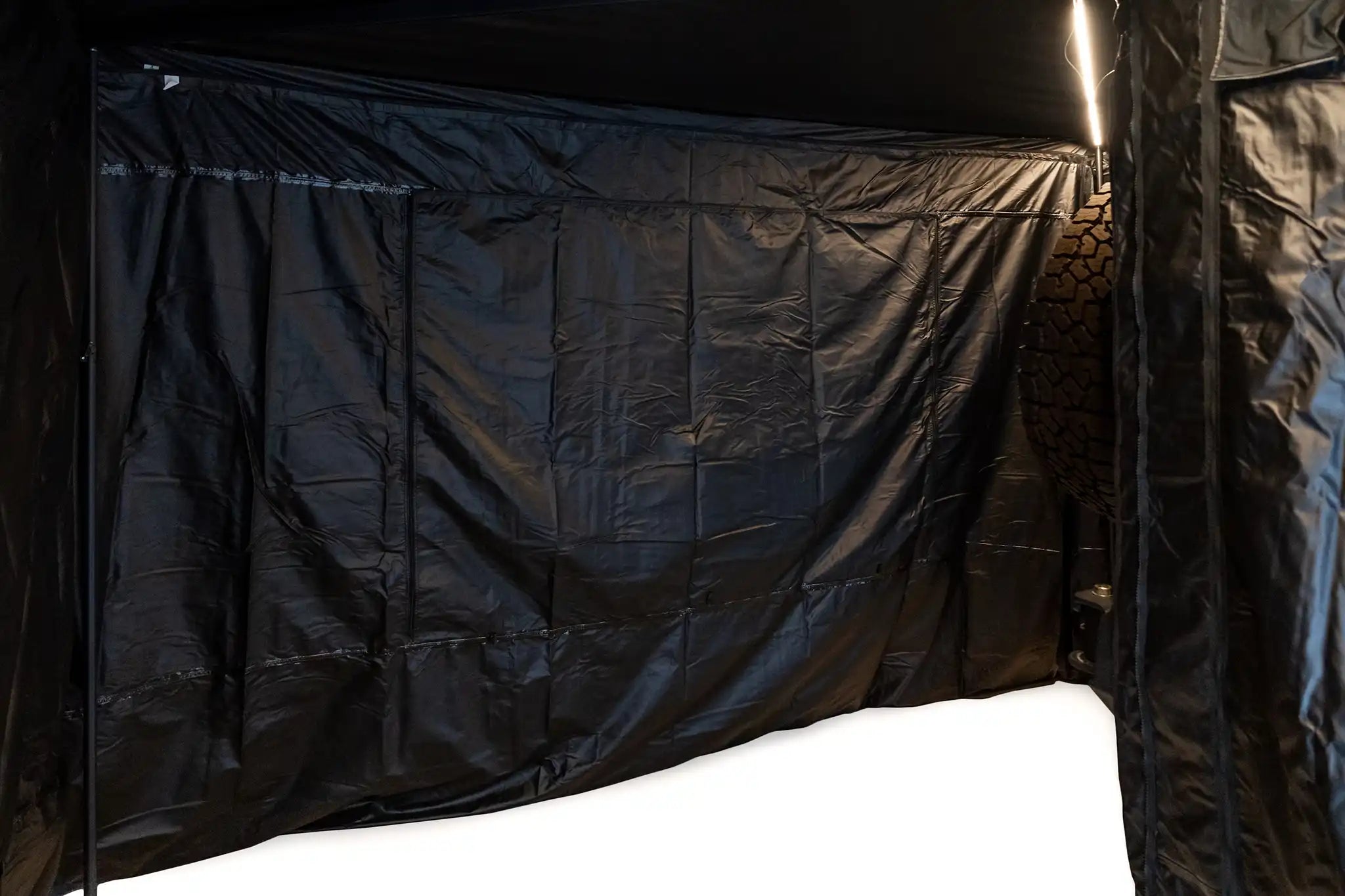 Freespirit Recreation 270 Awning Walls (V2) showing interior view with durable fabric and attachment points for camping use.