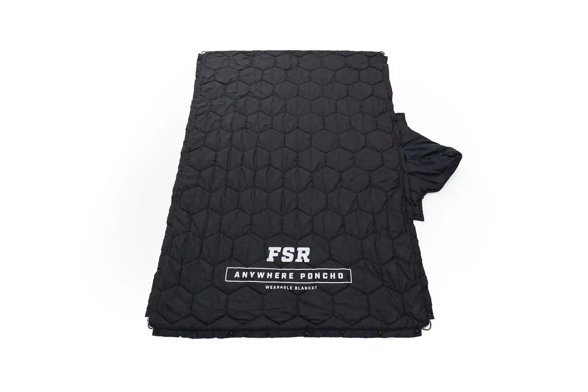 Freespirit Recreation Anywhere Poncho outer shell, waterproof outdoor blanket with hood and adjustable features for camping.
