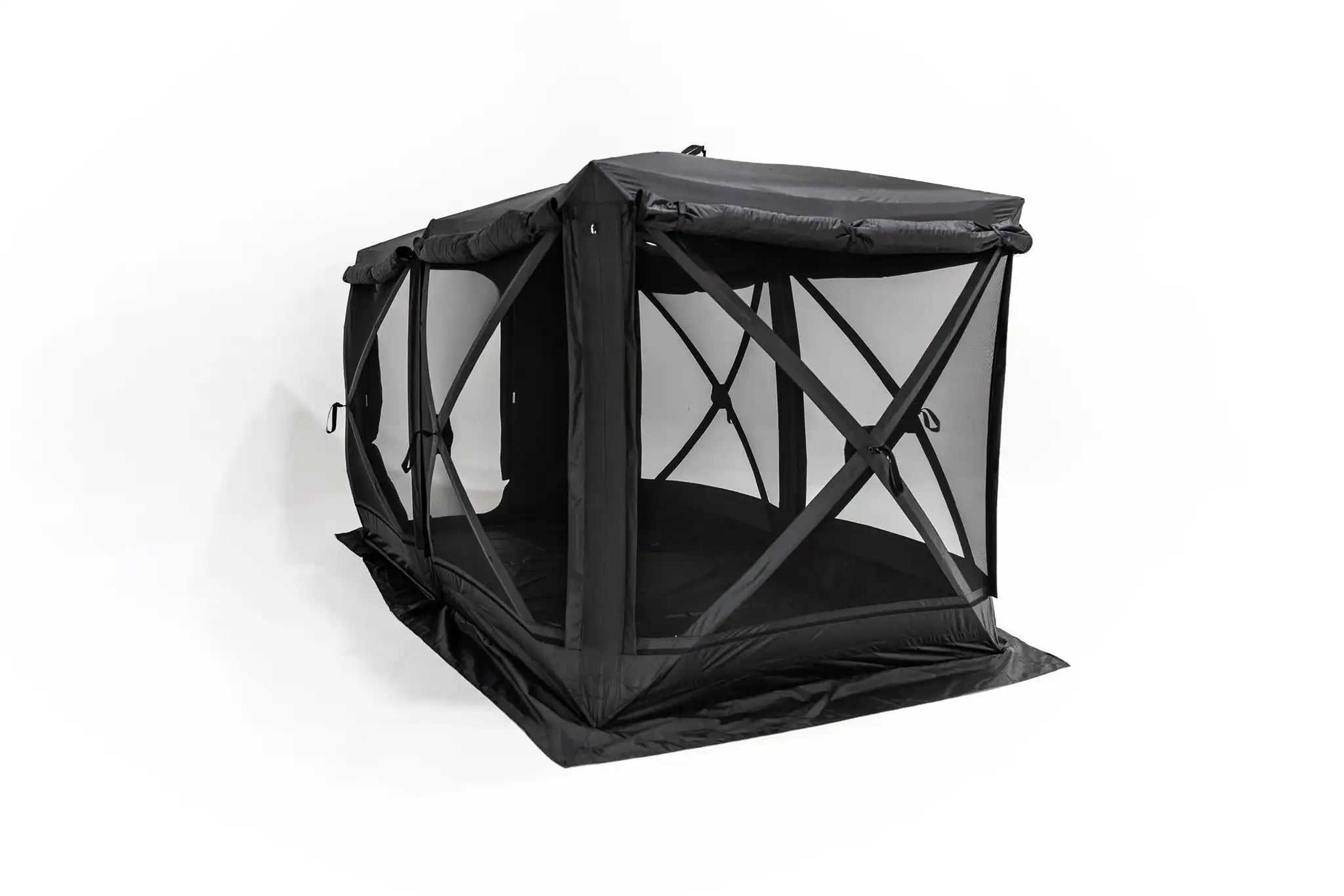Open Hub 4 Double Tent by Freespirit Recreation showcasing spacious interior and sturdy design for camping adventures.