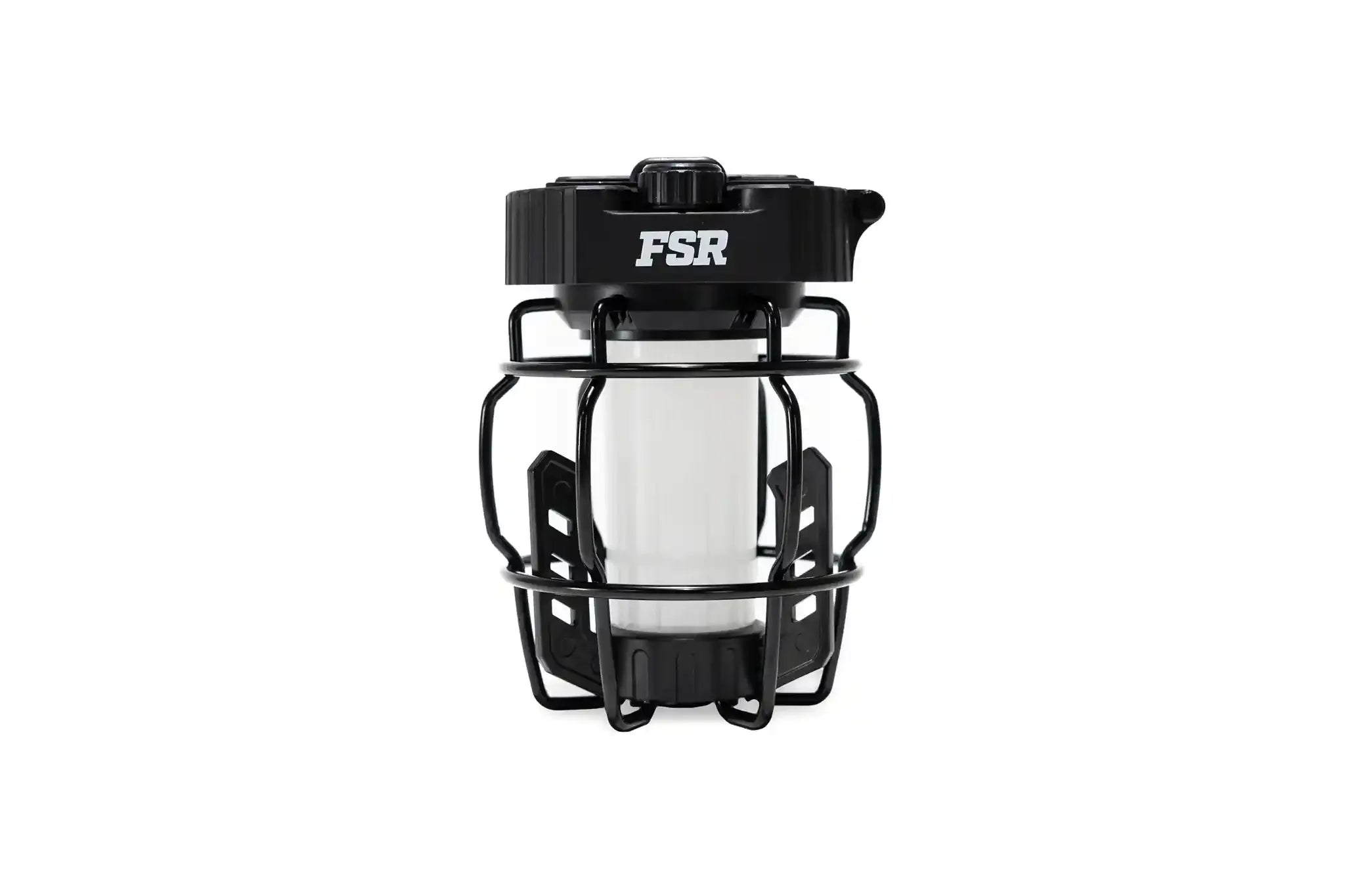 Freespirit Recreation portable LED camp lantern in collapsed position, compact camping lighting for outdoor adventures