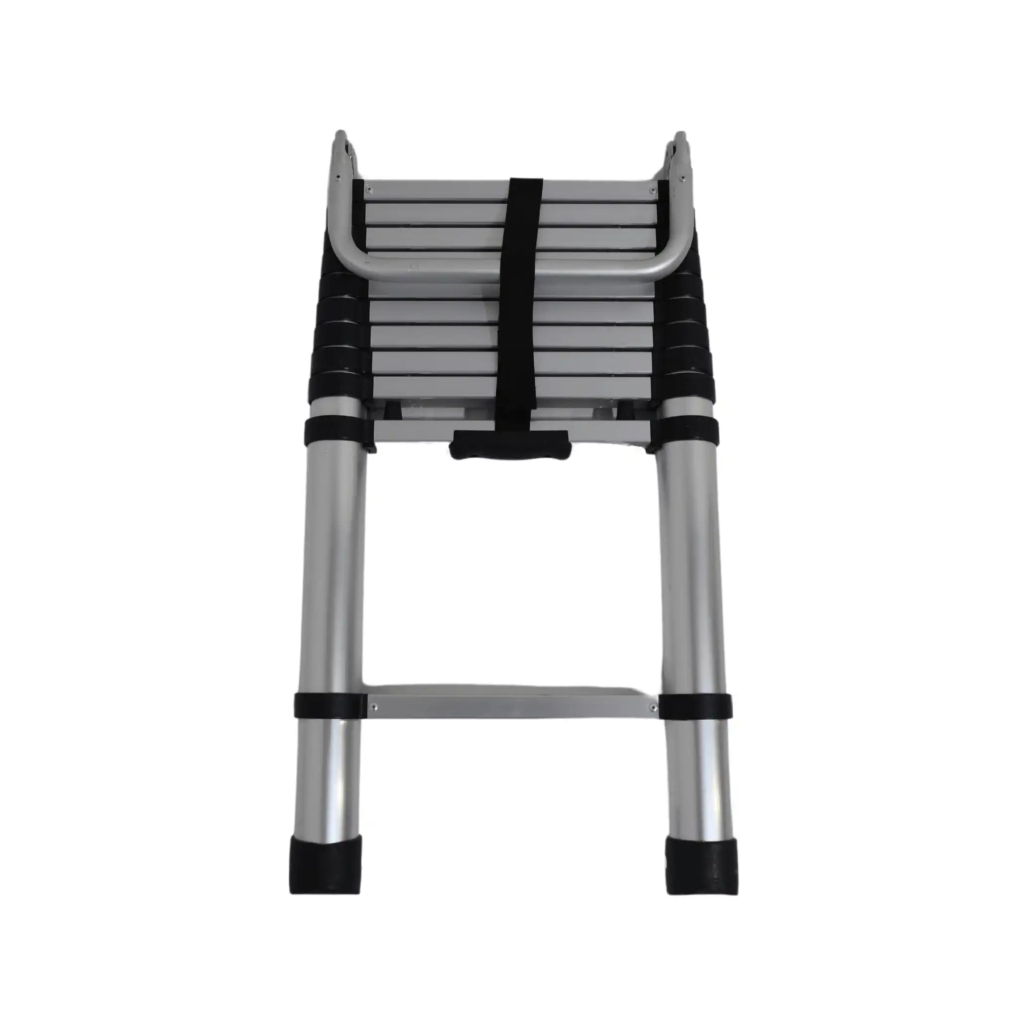 Freespirit Recreation telescoping ladder extended to 10.5 feet, designed for Adventure Series roof-top tents.