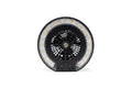 Freespirit Recreation LED fan lamp mounted inside a rooftop tent, providing bright lighting for outdoor camping adventures.